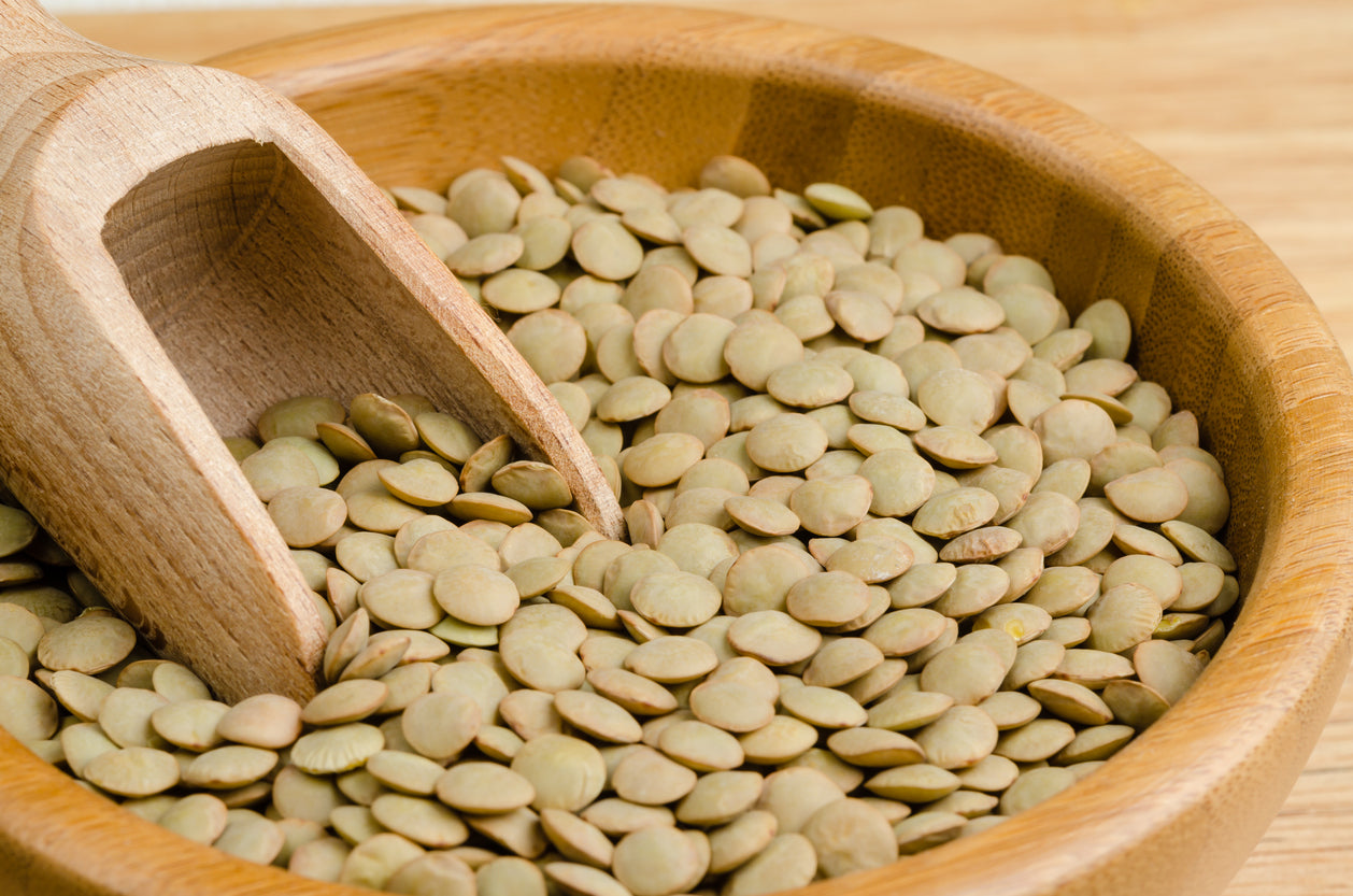 Grüne Linsen getrocknet